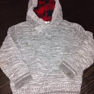 Boys Cat & Jack gray hooded sweater